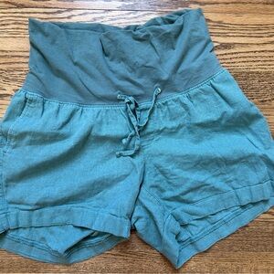 Light green maternity Shorts